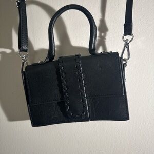Small black crossbody bag, perfect for concerts or arenas